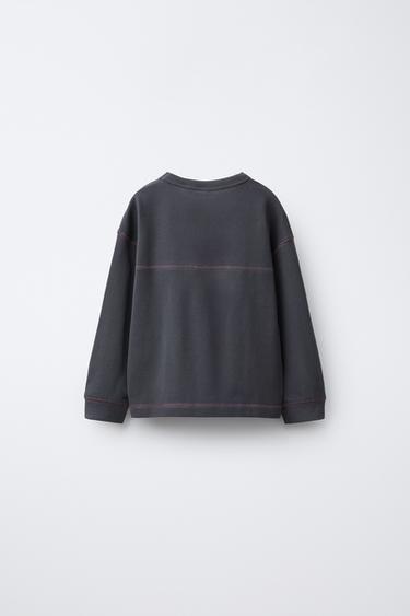 2-PACK OF PIQUÉ T-SHIRTS WITH RAISED LOGO - Black / Ecru by Zara - Image 2