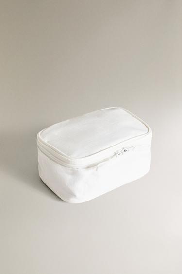 TROUSSE DE TOILETTE LIN UNI PETIT FORMAT - Blanc cassé de Zara - Image 1