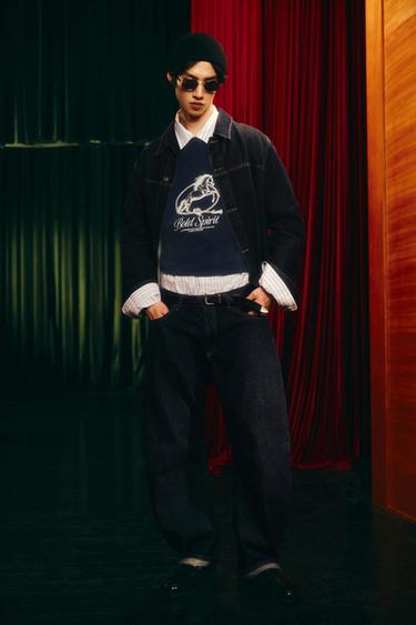 リラックスバレルフィットデニムパンツインディゴブルー0Zaraのリラックスバレルフィットデニムパンツ - インディゴブルー - 画像 0