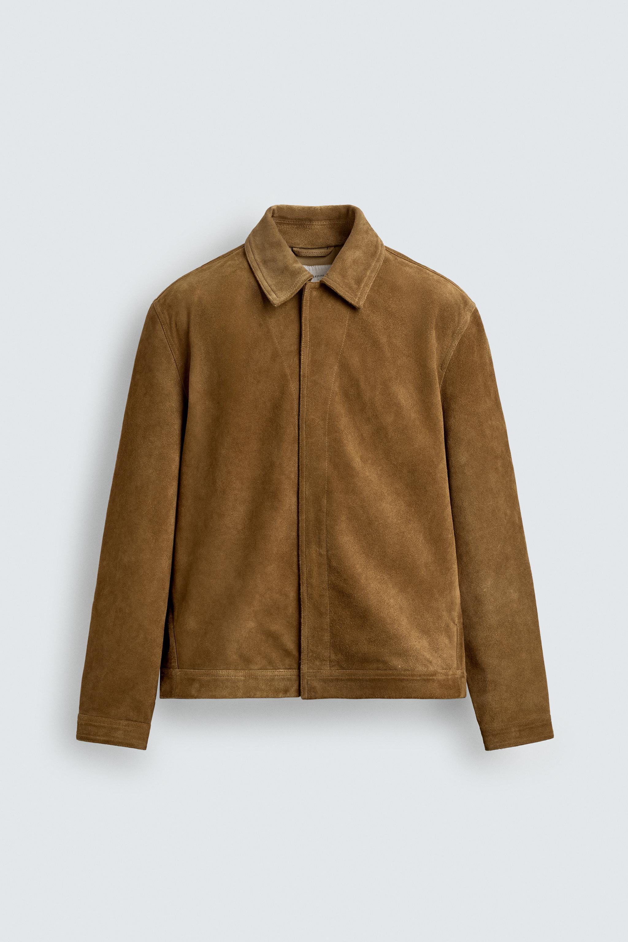 REGULAR FIT SUEDE LEATHER OVERSHIRT