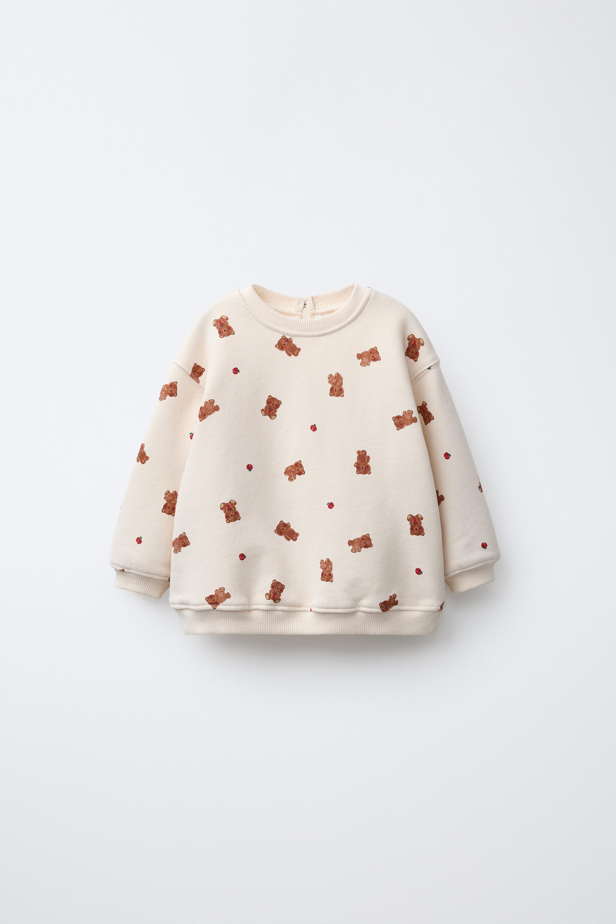 TEDDY BEAR PRINT SWEATSHIRT