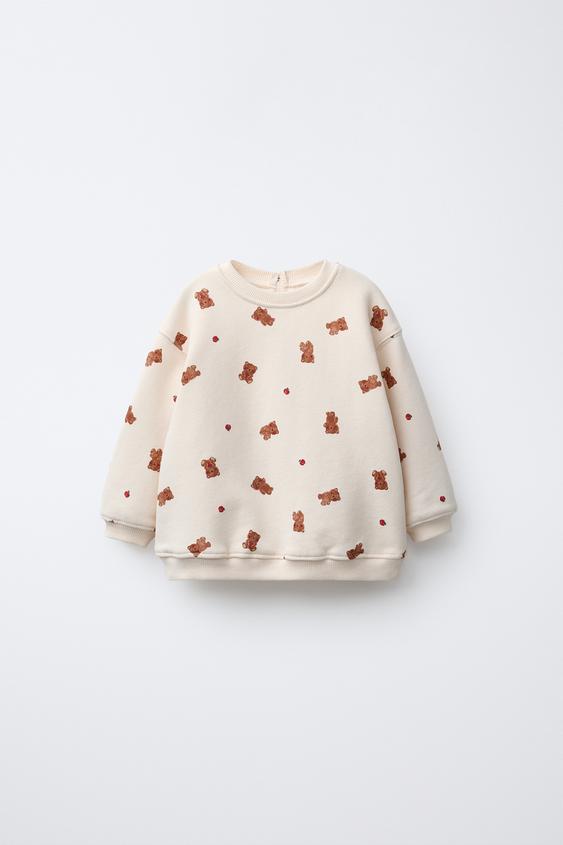 SUDADERA ESTAMPADO OSITOS - Vainilla de Zara - Imagen 0