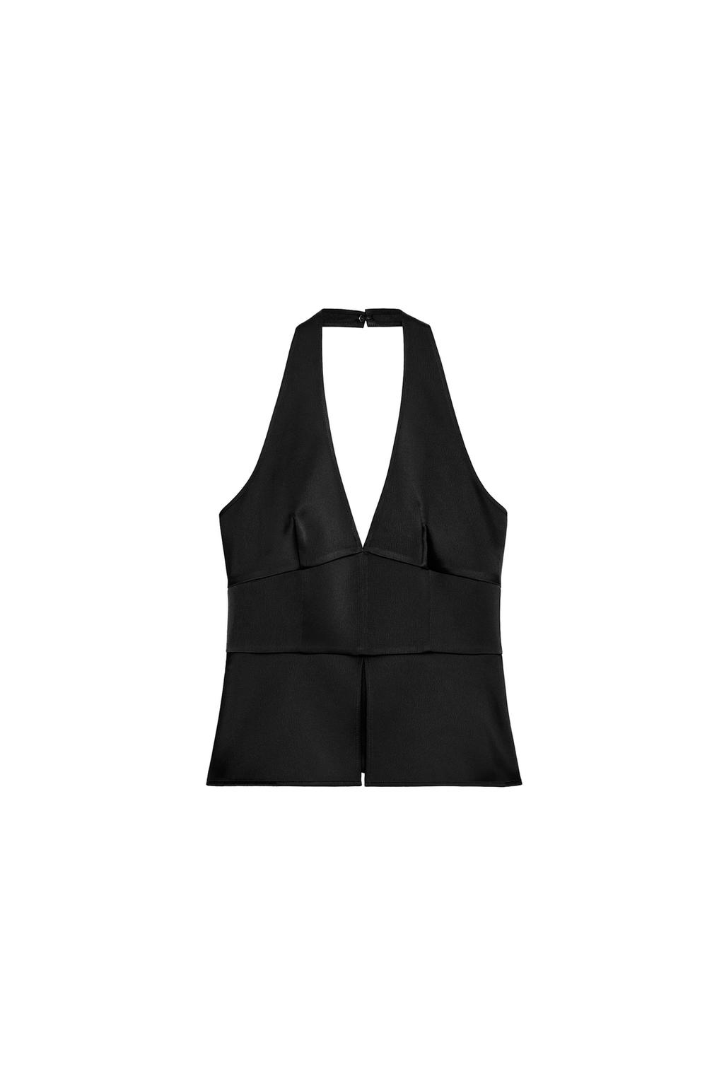 SATIN EFFECT HALTER TOP - image 3