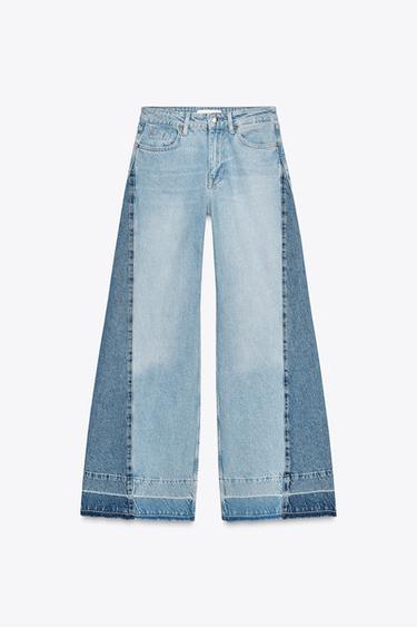 JEAN Z1975 WIDE LEG TAILLE NORMALE CONTRASTE - Bleu clair de Zara - Image 6