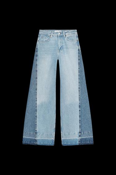 JEANS Z1975 WIDE LEG MITTELHOHER BUND KONTRAST - Hellblau von Zara
