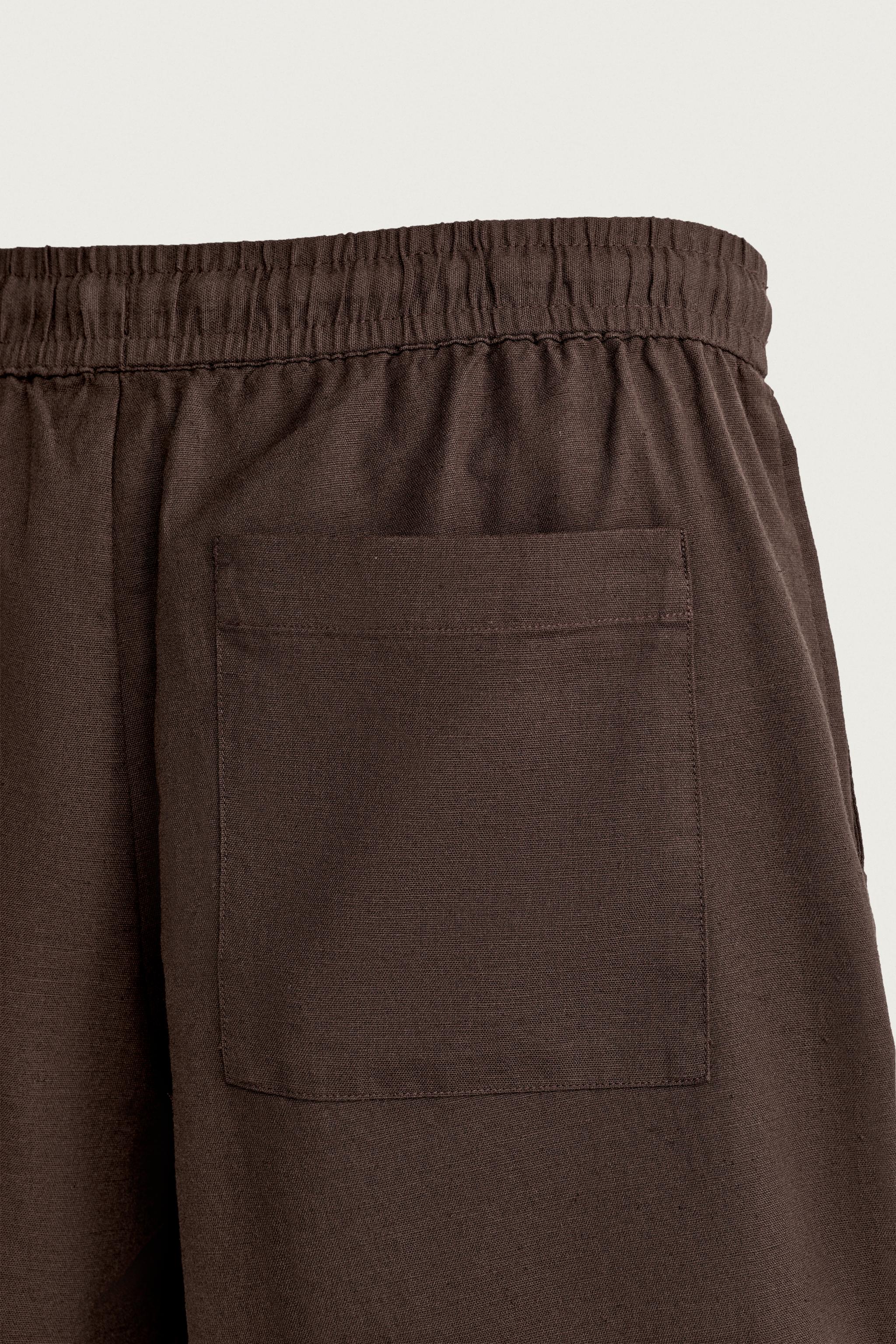 Мужские шорты Zara CONTRAST HEM SHORTS — фото 9