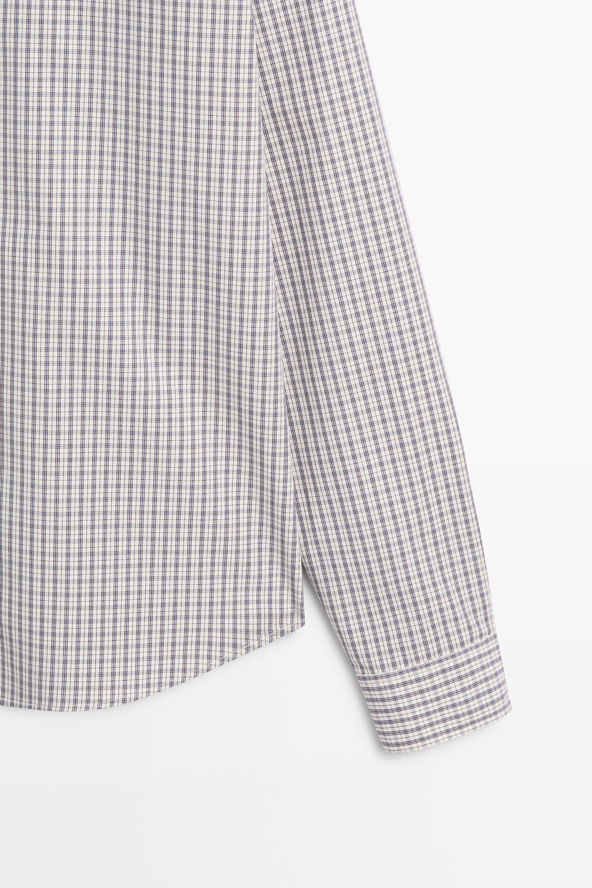 Chemise regular fit à carreaux 100 % coton