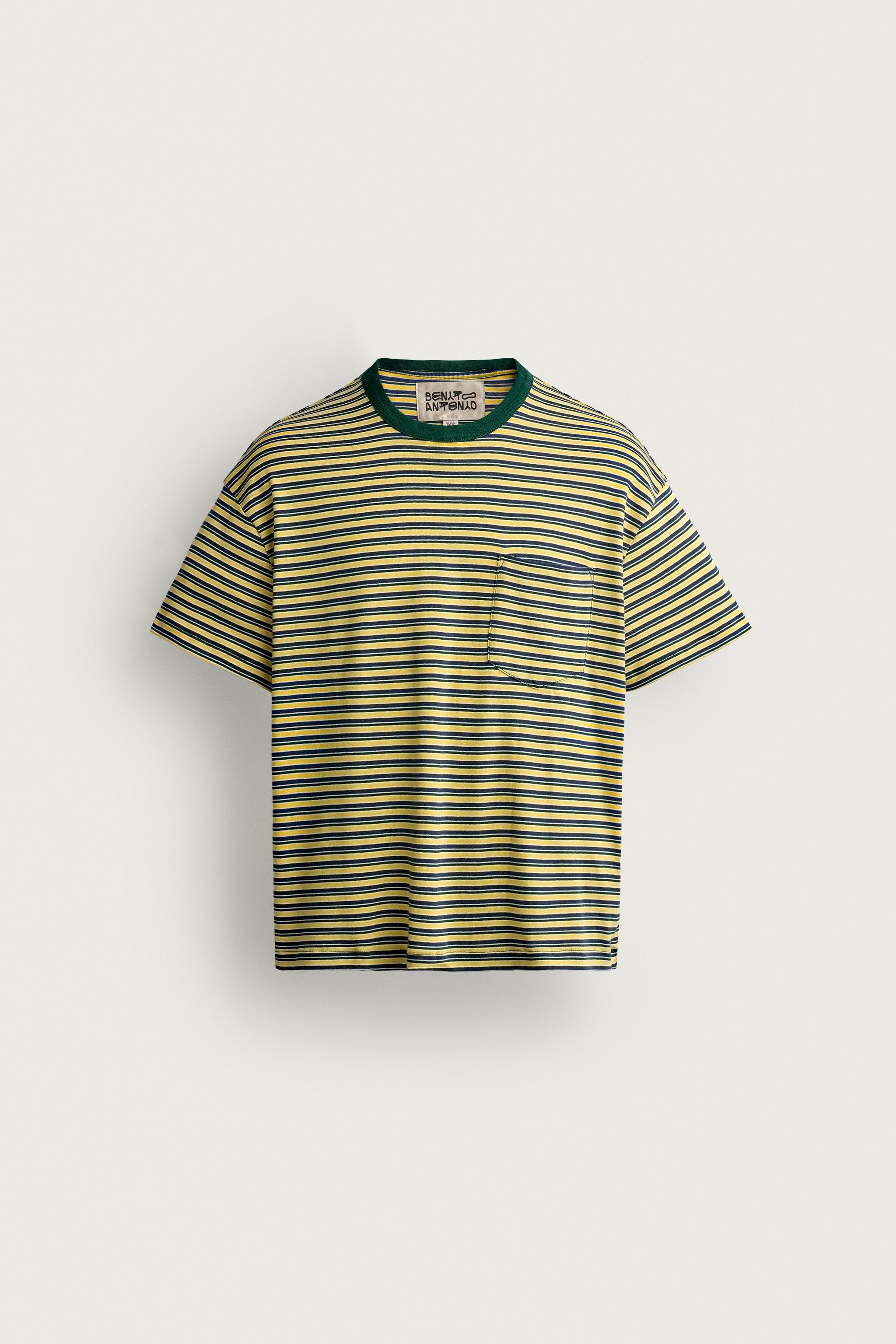 Zara ÇİZGİLİ CROP FIT T-SHIRT görsel 5