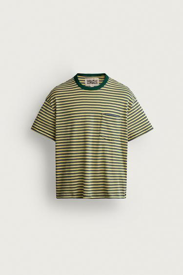 STRIPED CROPPED FIT T-SHIRT - Greenish by Zara