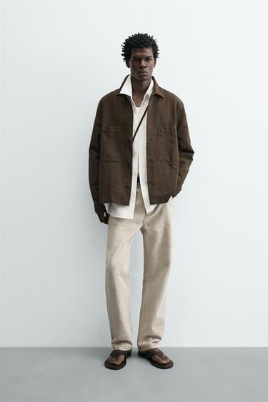 Zara ORIGINS STRAIGHT ANKLE FIT JEANS - Light gray - Image 0