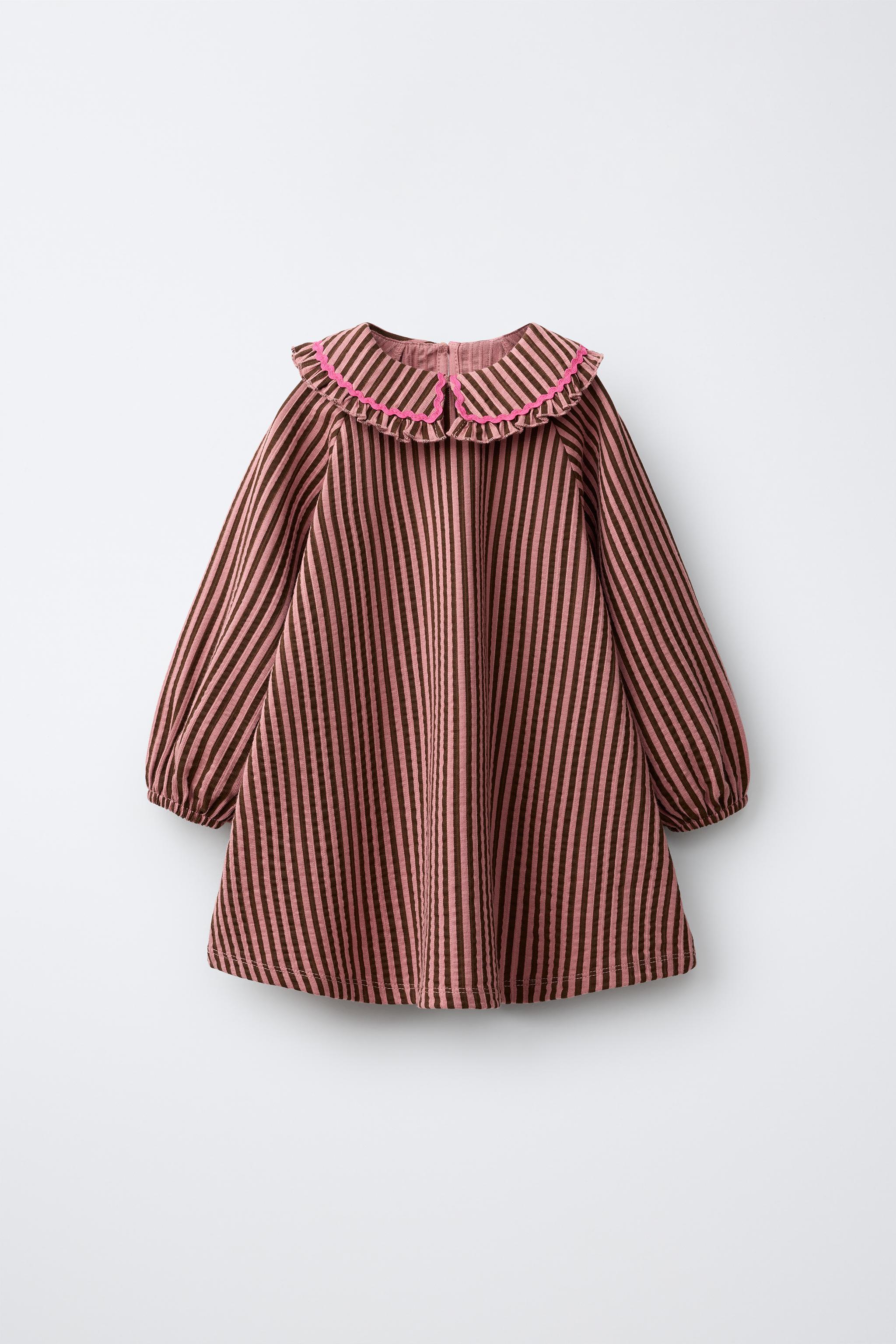STRIPED PETER PAN COLLAR DRESS