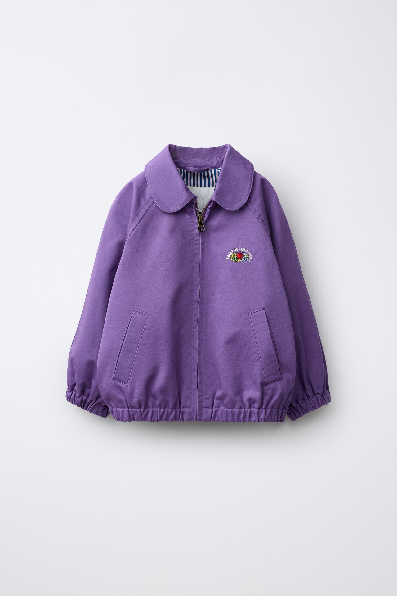 FRUIT OF THE LOOM™ EMBROIDERED JACKET — Mauve