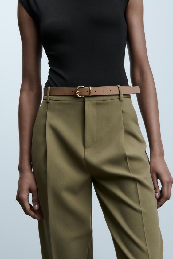 Zara, Pants & Jumpsuits, Zara High Waisted Pants With Belt