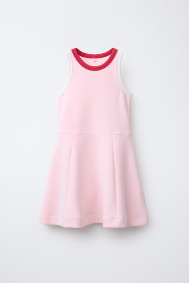 VESTIDO CONTRASTE COM MODAL - Rosa da Zara