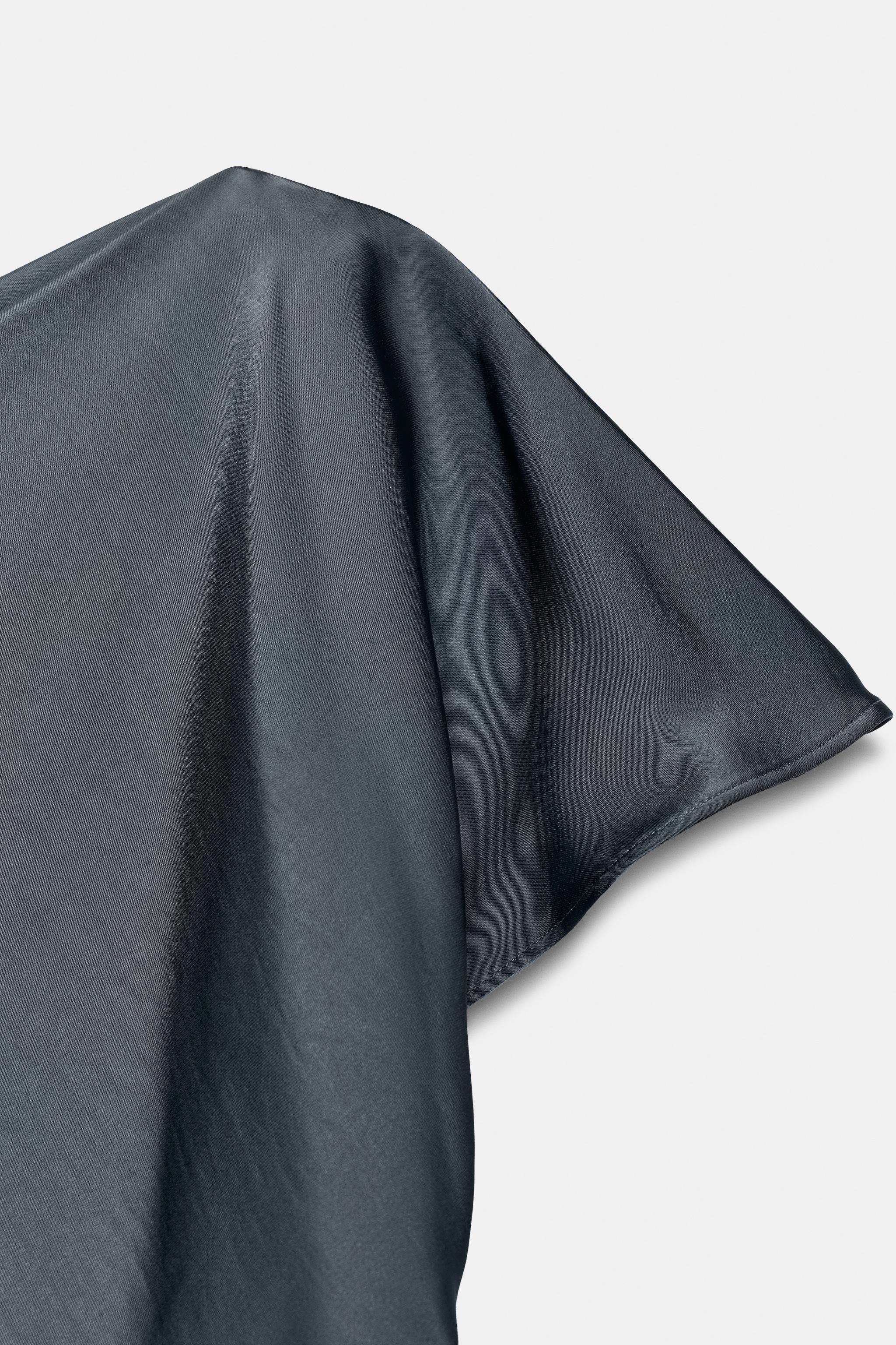 ASYMMETRIC SATIN MAXI DRESS