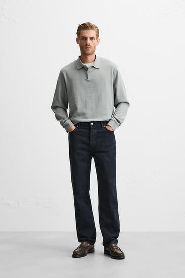ПОЛО ИЗ РЕЛЬЕФНОЙ ТКАНИ — ГОЛУБОЙ от Zara — изображение 0
