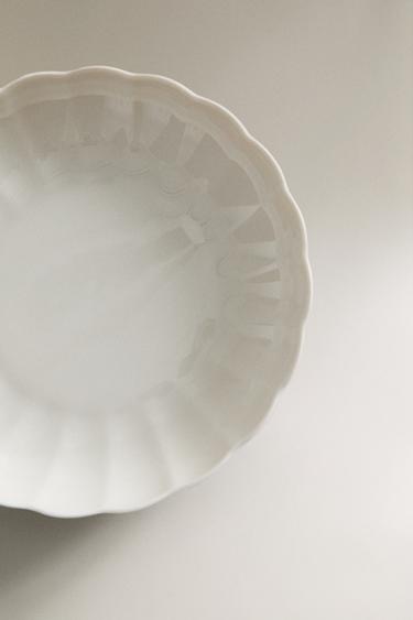 SCALLOPED PORCELAIN SOUP PLATE - White by Zara - Image 2