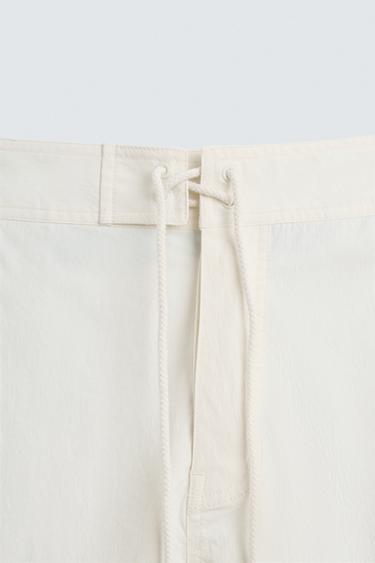 LONG SWIMMING TRUNKS - Oyster-white by Zara - Image 8