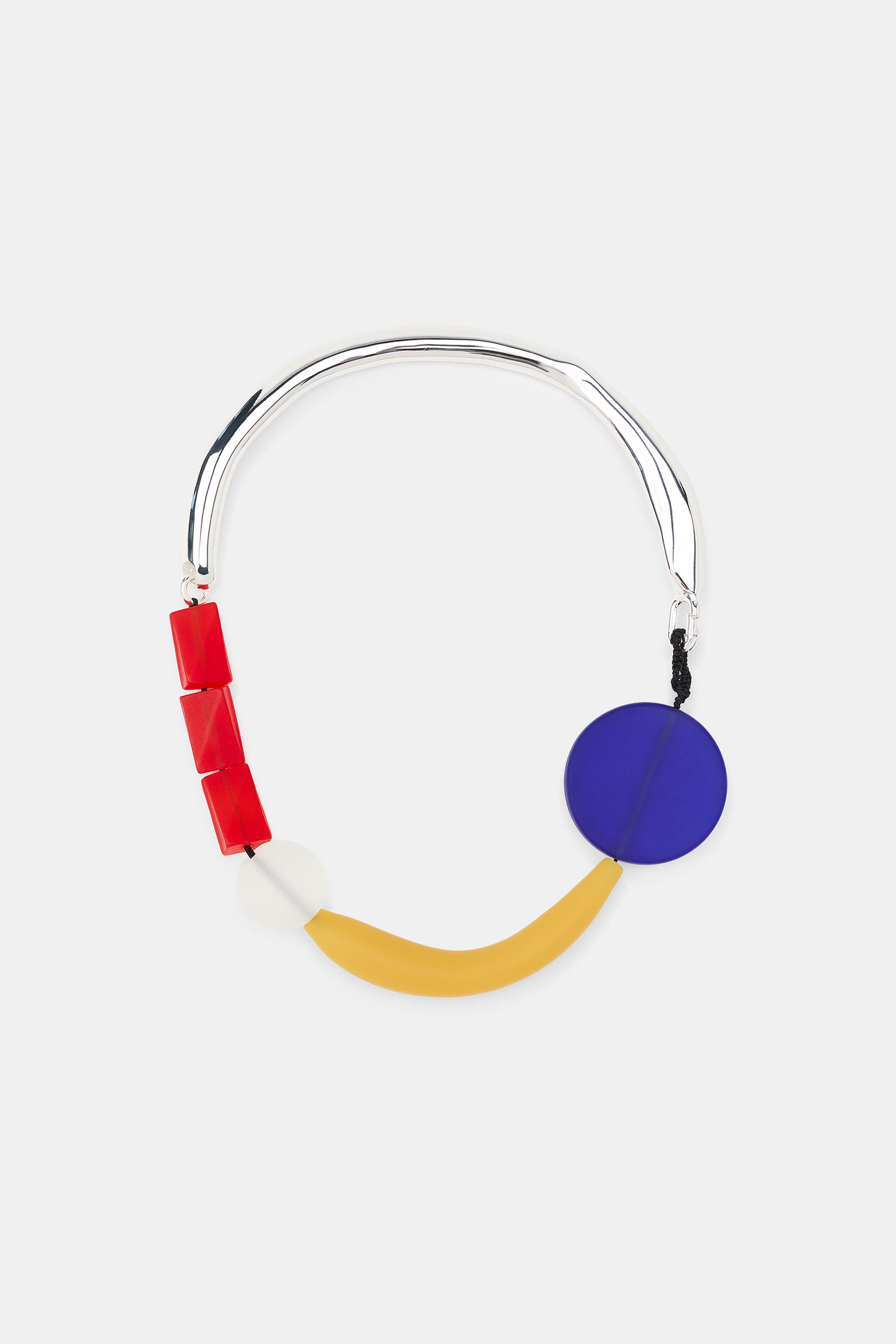 GEOMETRIC PIECE MIXED NECKLACE