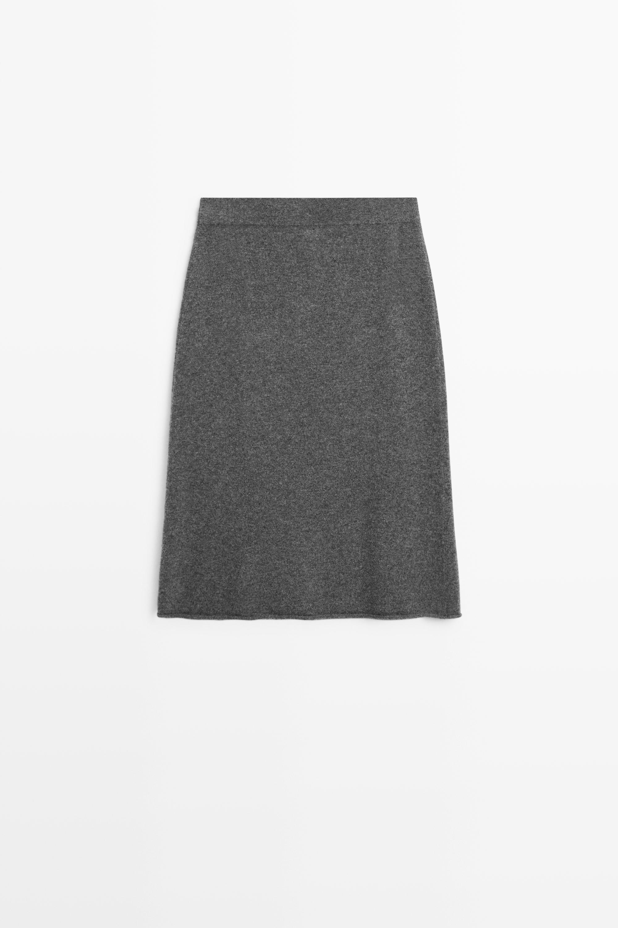 Jupe en maille mélangée de laine, total look