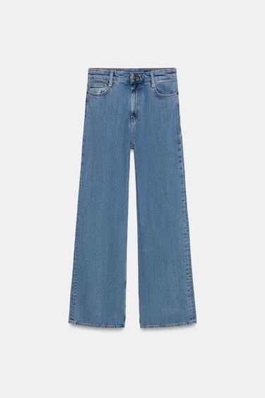 JEANS ZW COLLECTION WIDE LEG TIRO ALTO - Azul de Zara