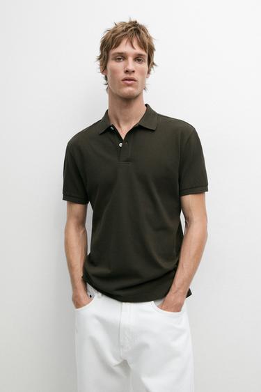 Polo piqué micro estructura algodón - Verde Menta de Zara