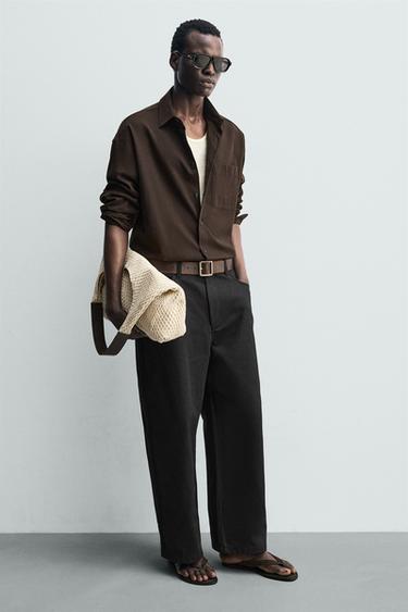 FABRIC TOTE BAG - Ecru White by Zara - Image 1
