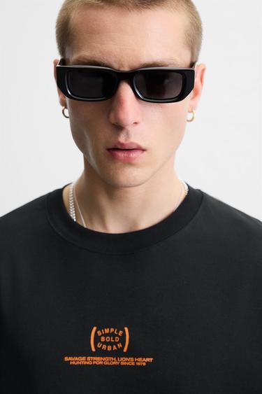 T-SHIRT IMPRIMÉS COMBINÉS - Noir de Zara - Image 4