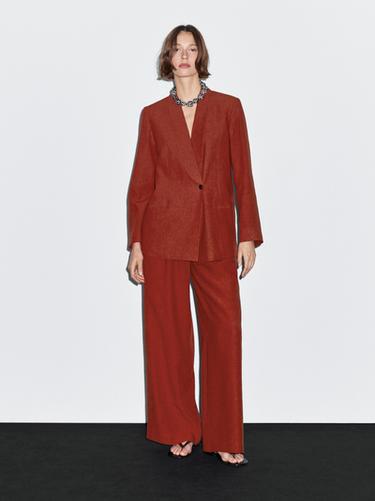 Zara Linen blend shawl collar blazer - 599