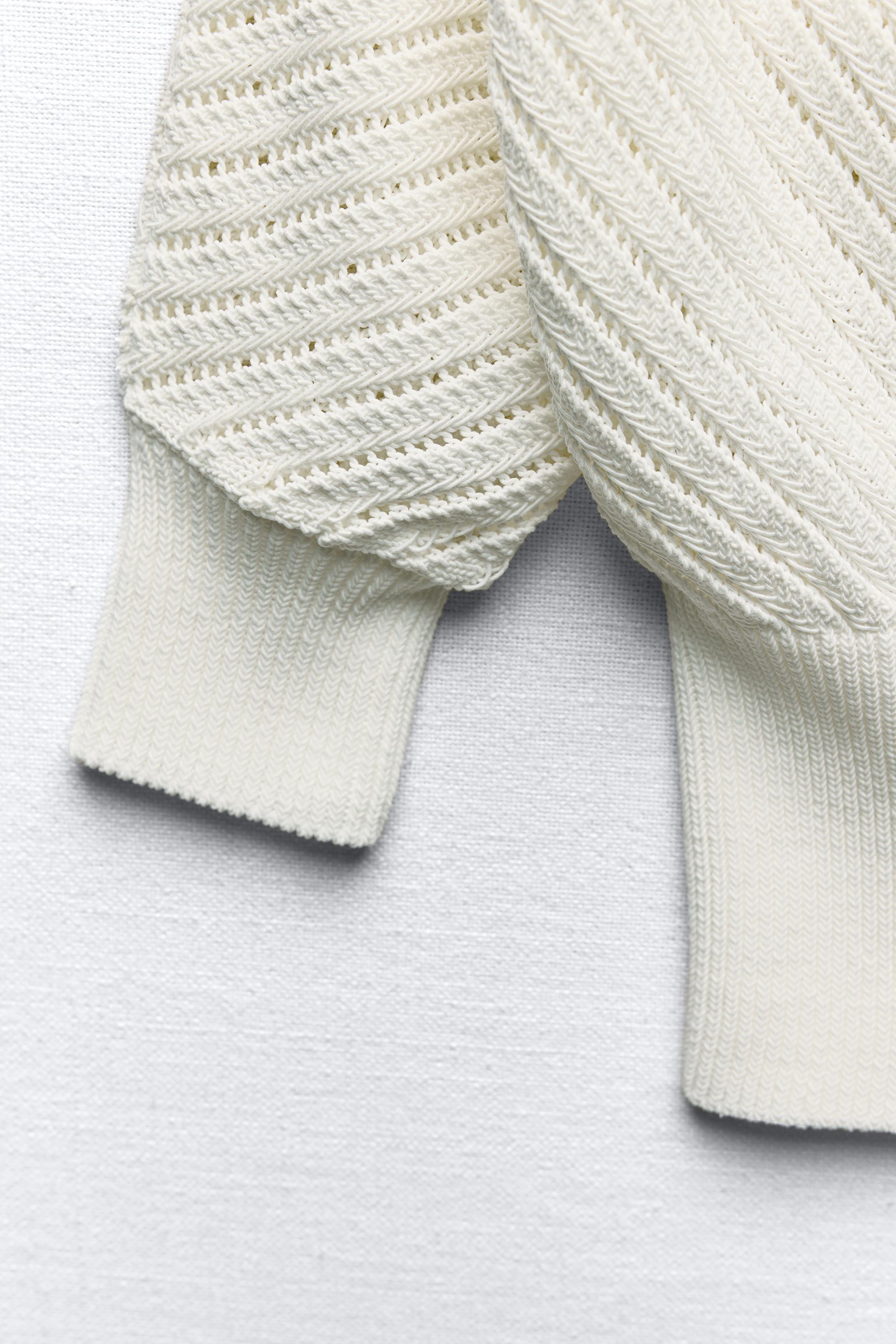 Liska pointelle-knit jumper - White