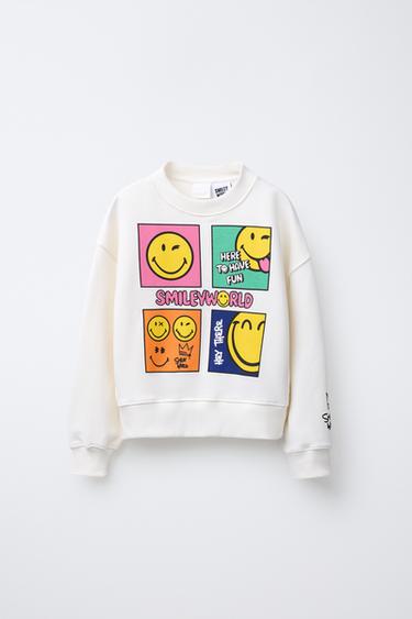 SMILEYWORLD ® RAISED SWEATSHIRT - Oyster-white by Zara