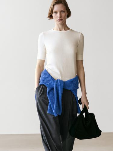 Zara Cotton blend T-shirt - Ecru