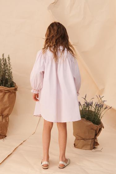 LIMITED EDITION EMBROIDERED DRESS - Light mauve by Zara - Image 2