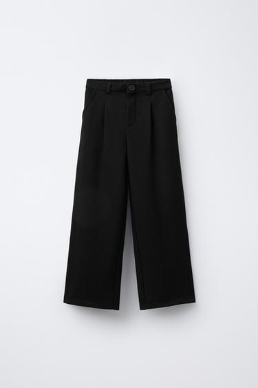 Zara WIDE LEG SUIT PANTS - Black - Image 0