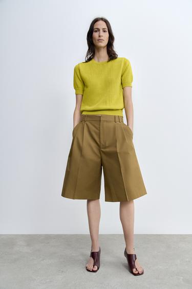 PLAIN RUSTIC KNIT TOP - Lime by Zara - Image 0