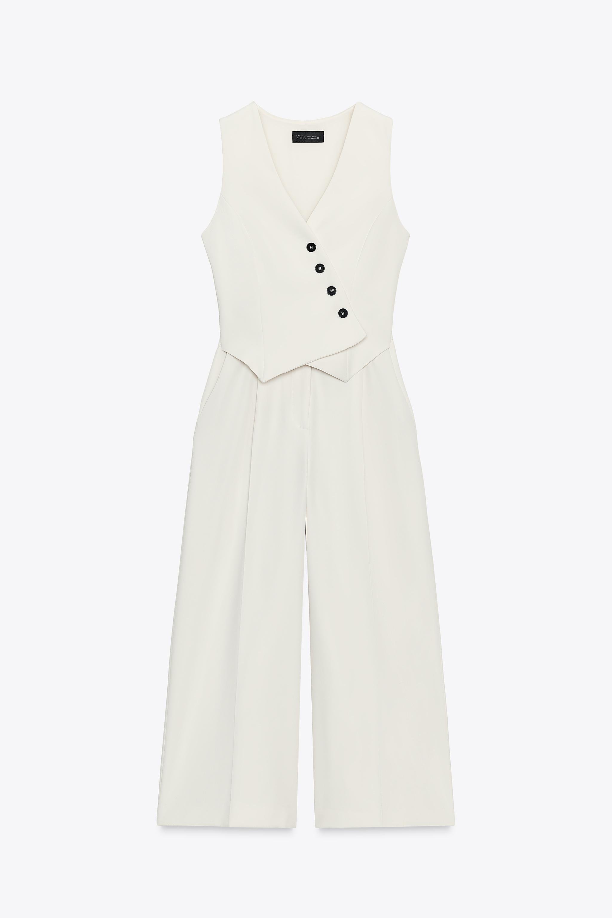 WIDE LEG VEST JUMPSUIT
