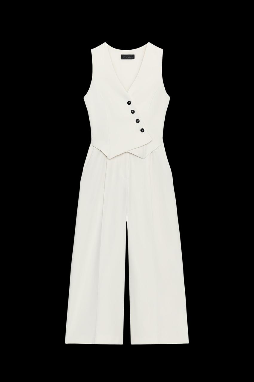 WIDE LEG VEST JUMPSUIT