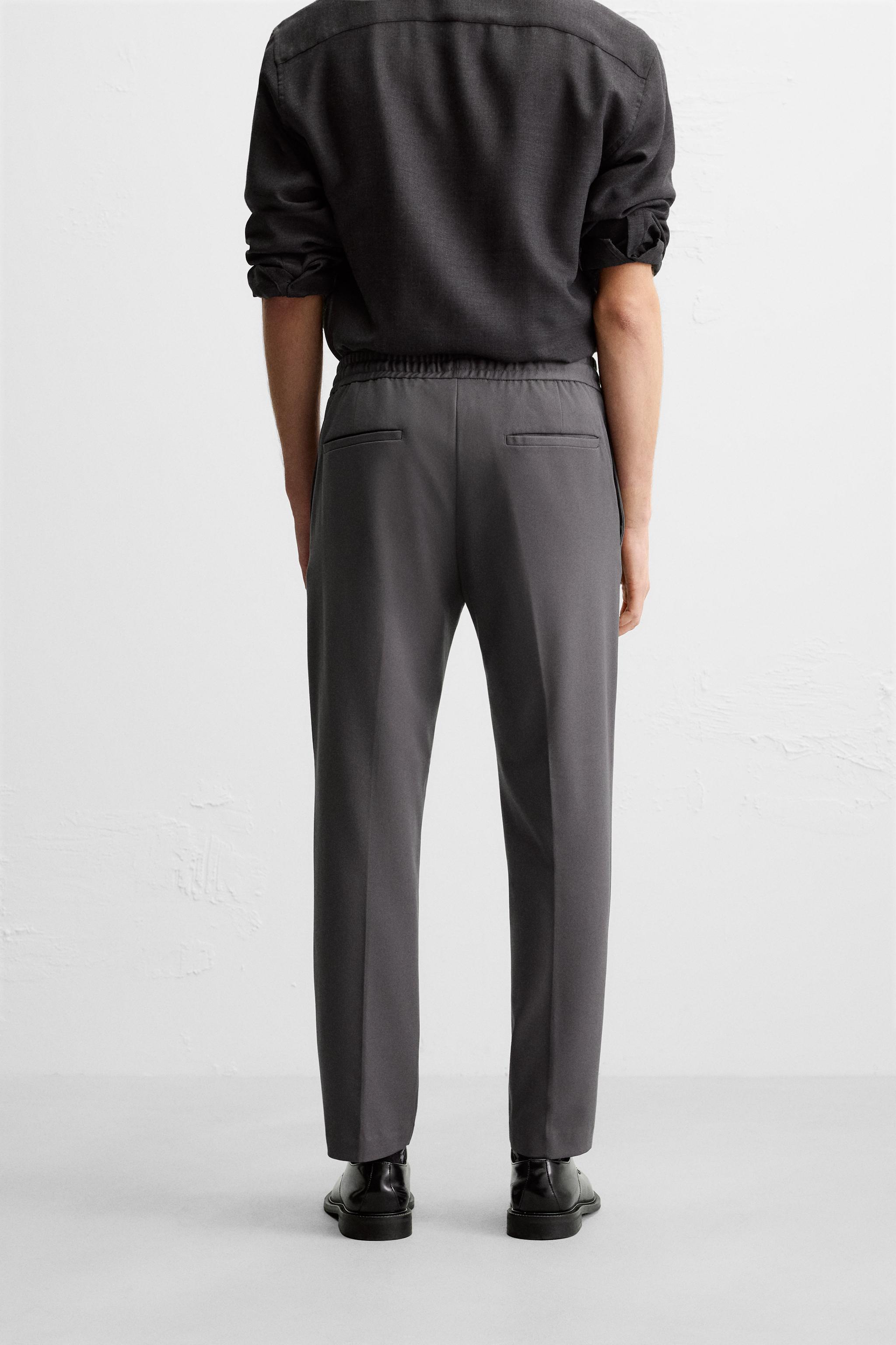 ★ZARA★ COMFORT FIT JOGGER WAIST TROUSERS COMFORT FIT JOGGER WAIST TROUSERS - Apple green | ZARA India