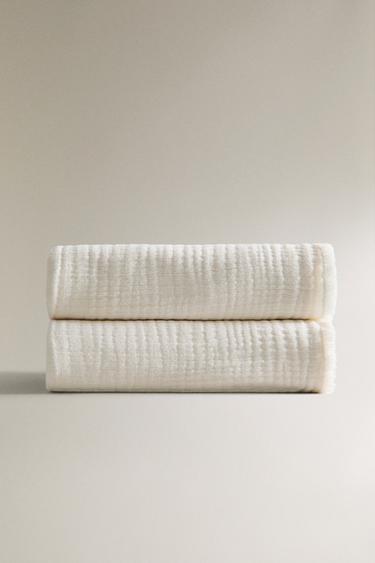 CHILDREN'S MUSLIN BLANKET - Cream by Zara - Image 1