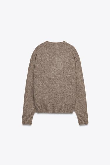 SOFT KNIT V-NECK SWEATER - Mink marl by Zara - Image 7