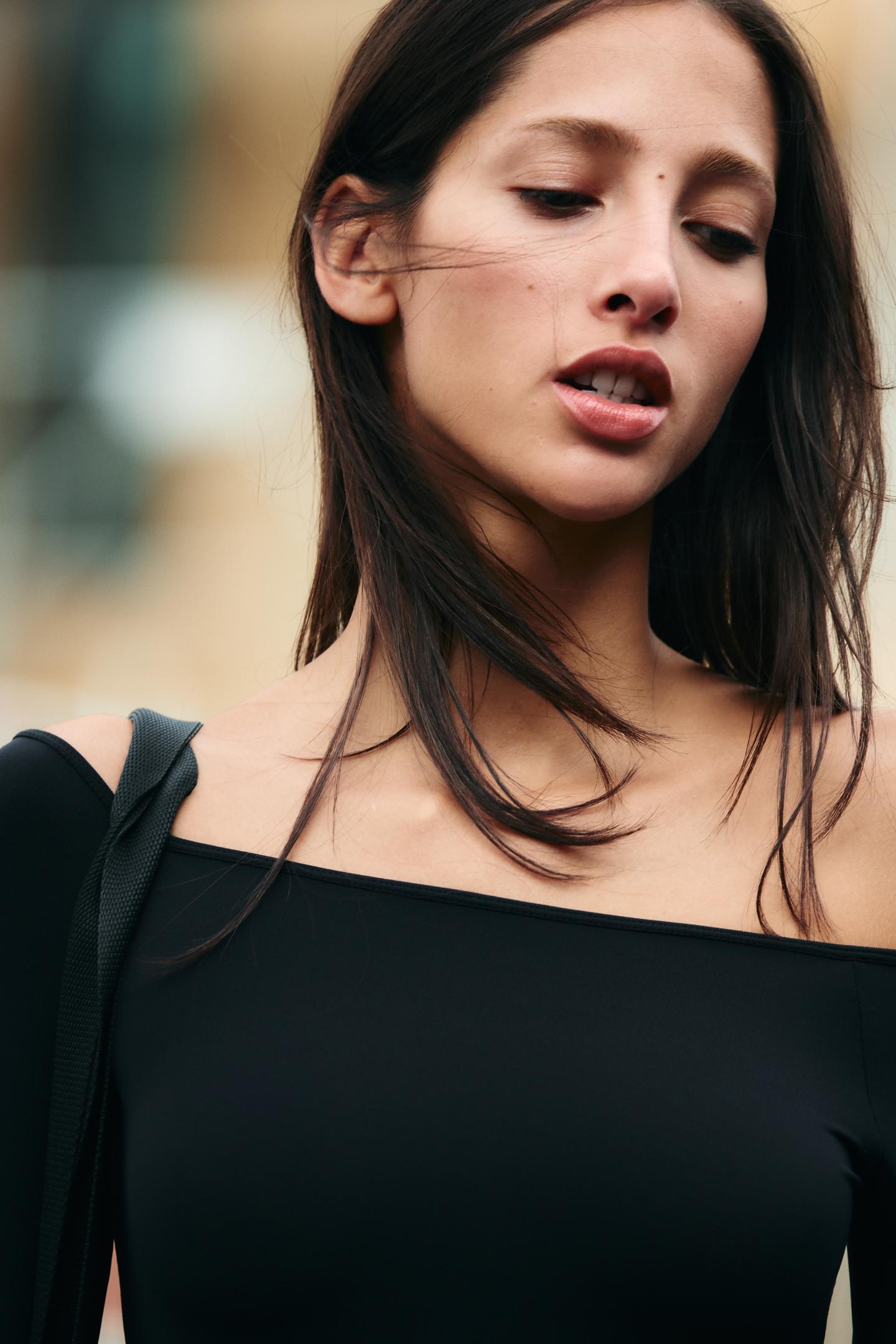 Боди Boat — Zara, цвет: Чёрный — фото 2