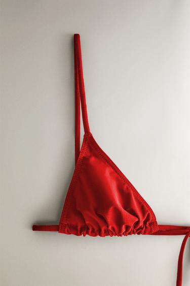HAUT DE BIKINI PLAGE TRIANGLE - Rouge de Zara - Image 1