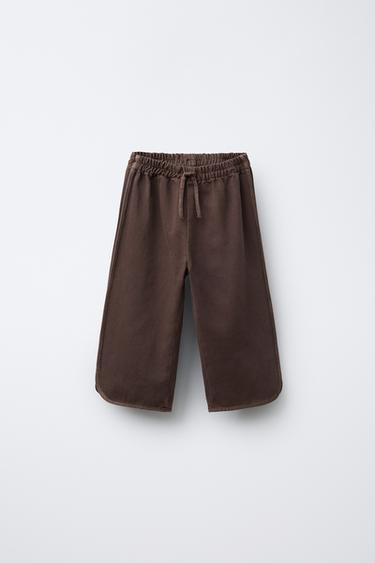 TWILL CULOTTE TROUSERS - Brown by Zara
