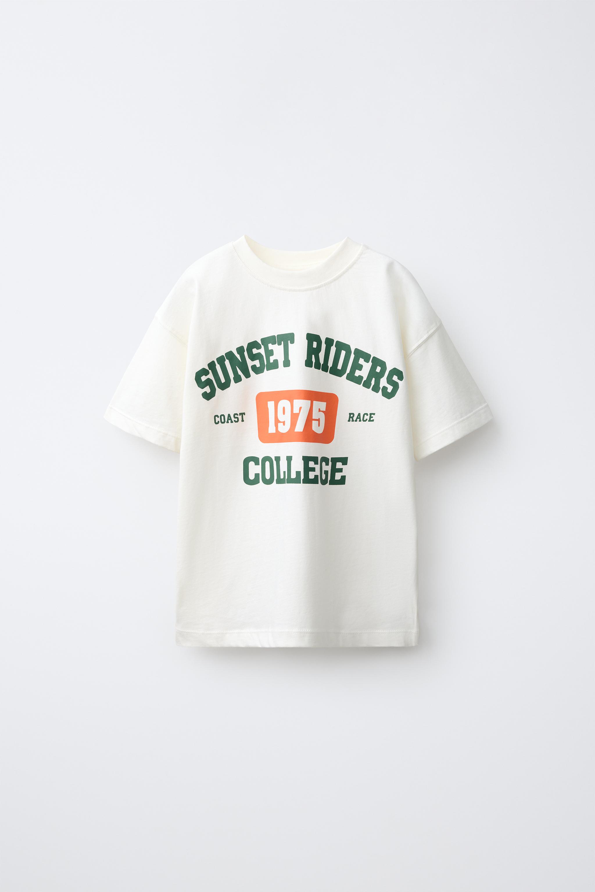 VARSITYプリントTシャツ - ホワイト | ZARA Japan / 日本