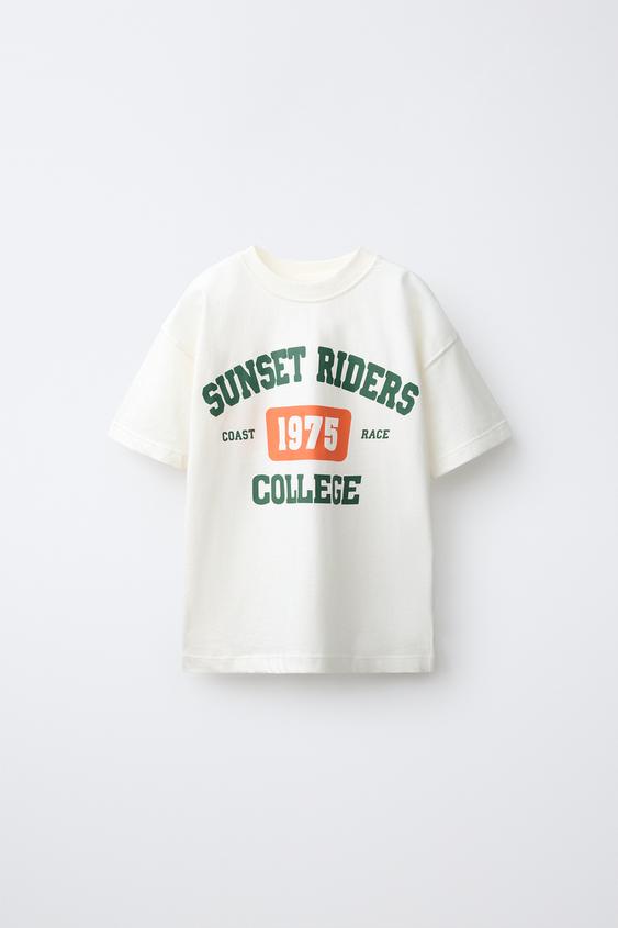 VARSITY PRINT T-SHIRT - White by Zara - Image 0