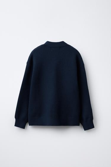 BASIC CARDIGAN - Dark navy by Zara - Image 1