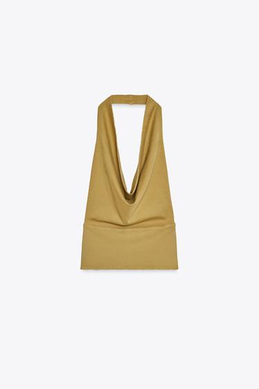 TOP LAVADO HEAVY COTTON - Bronze da Zara