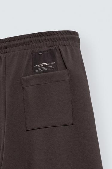 INTERLOCK PLEATED LABEL TROUSERS - Dark brown de Zara - Image 8