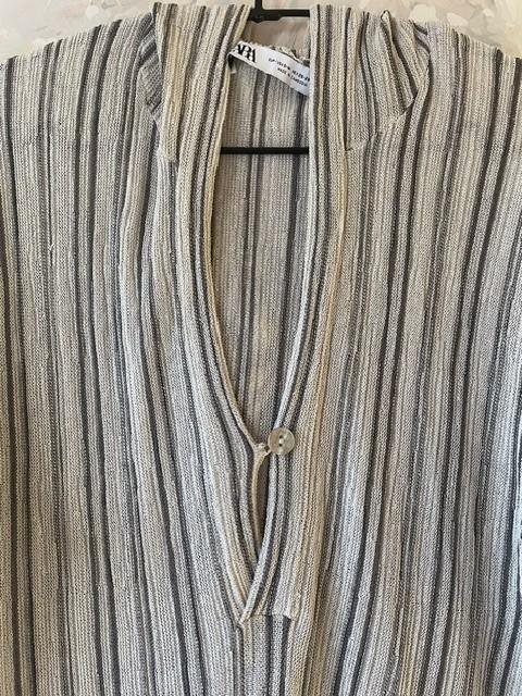 STRIPED KNIT LINEN BLEND TUNIC - Image 2