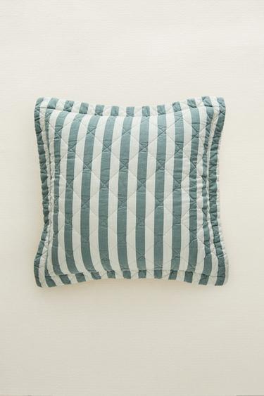 HOUSSE DE COUSSIN ENFANT RAYURES COTON - Vert / Bleu de Zara - Image 5